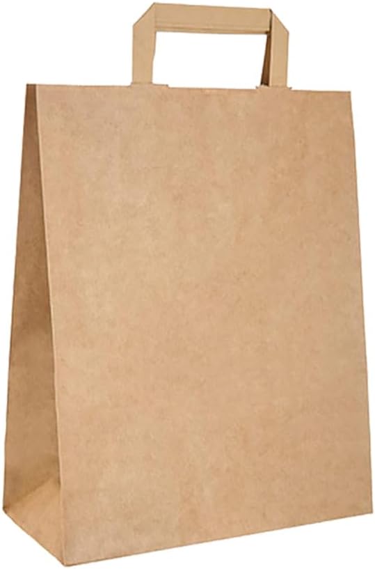 Sacs Krafts Brun avec poignée plate 70 gsm - 26x14x30cm - Obmdestock